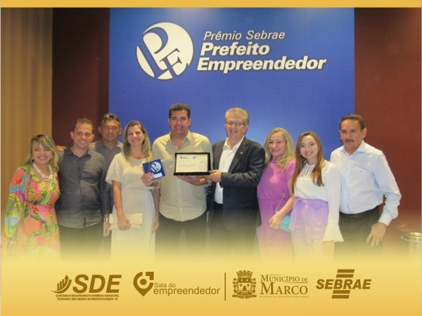 Marco conquista 2º lugar do Prêmio Sebrae Prefeito Empreendedor na categoria Inovação e Sustentabilidade Região Nordeste