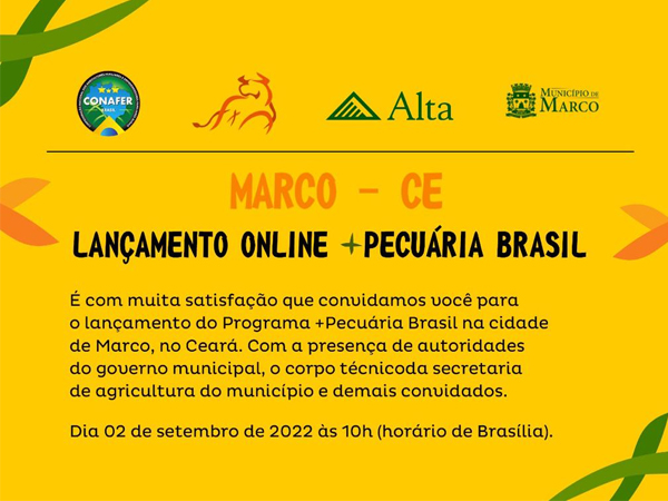 lançamento do programa + Pecuária Brasil.