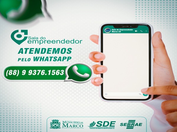 A Sala do Empreendedor de Marco tem contato no WhatsApp!